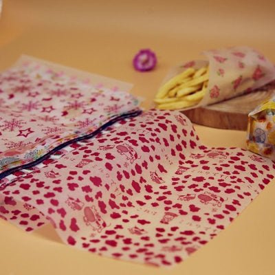 50Pcs/Lot Wax Paper Food Grade Grease Paper Food Wrappers |Wrapping Paper For Bread Sandwich Burger Fries | Oilpaper Baking Tools - RedCow without Box image