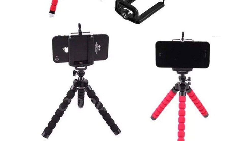 Flexible Sponge Octopus Tripod Phone Holder Camera Stand With Bluetooth Remote Shutter image 15