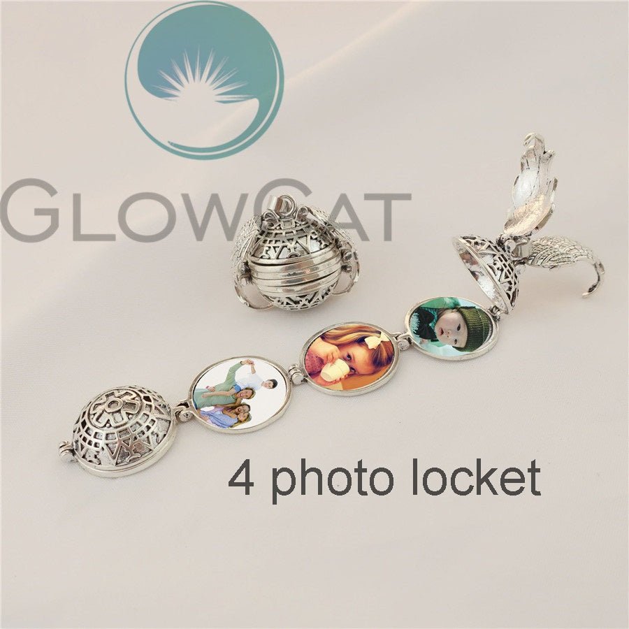 Magic 4 Photo Pendant | Memory Floating Locket Necklace image 1