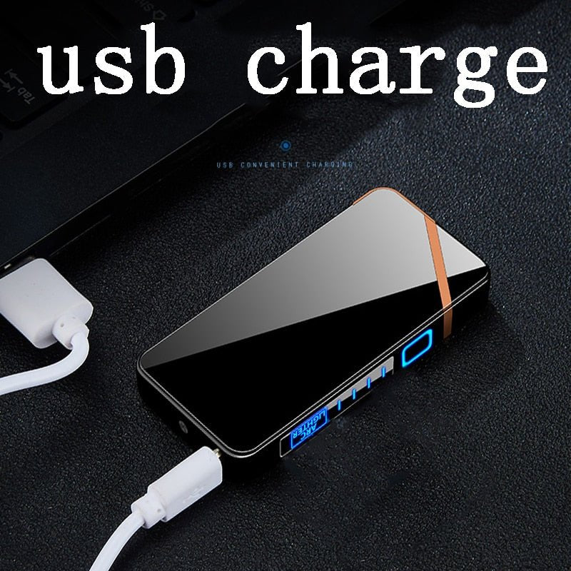 New Double Plasma Windproof Electric Arc Cigarette Lighter image 23