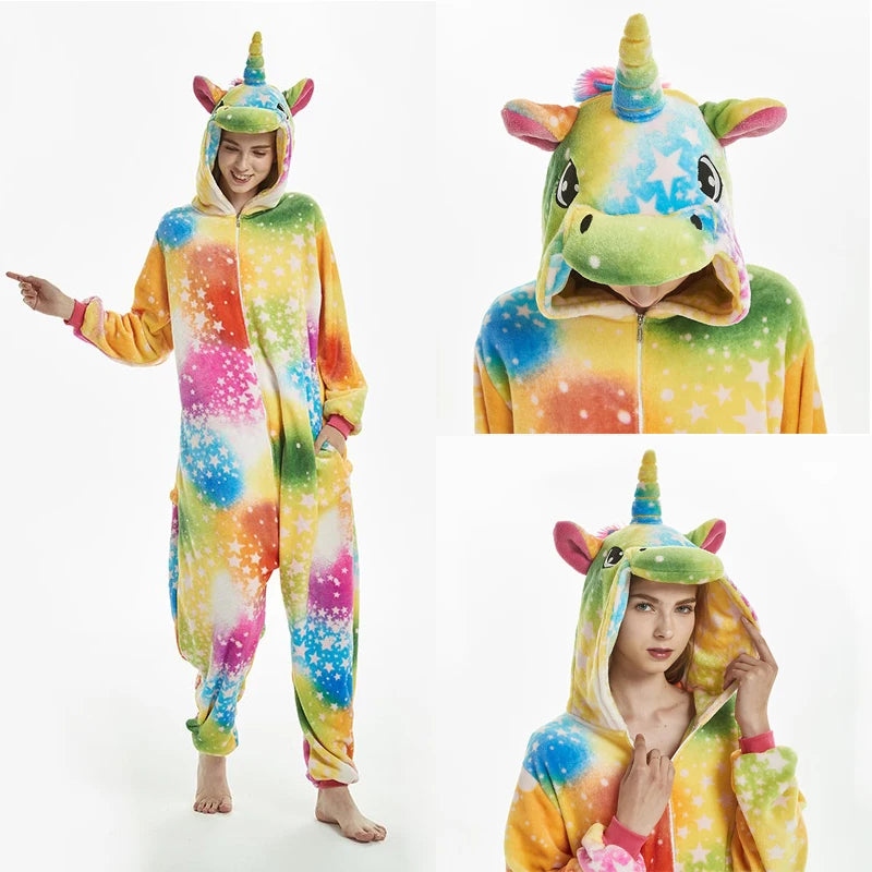 Kigurumi Unicorn Pajamas ‚Äì Kids‚Äô Animal Onesies for Boys & Girls, Warm Winter Homewear image 42