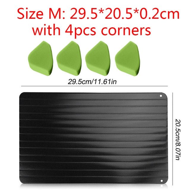 Meijuner Fast Defrosting Thaw Frozen Food and Meat Tray - Size M with corners image