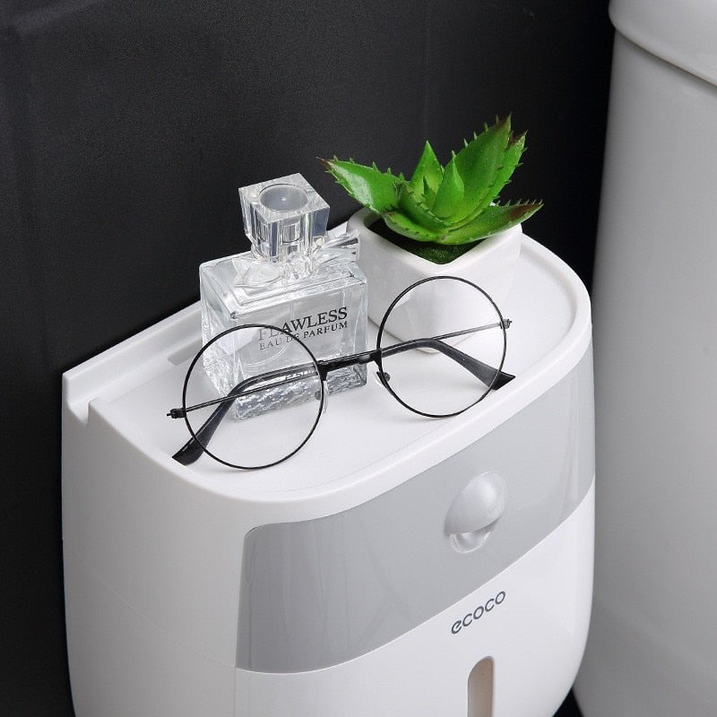 Waterproof Wall Mountable Toilet Tissue Paper Holder image 8