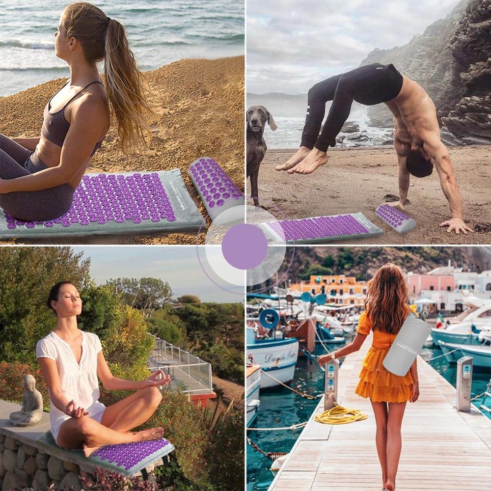 Acupressure Massage Yoga Mat Set with Free Carrying Bag image 2