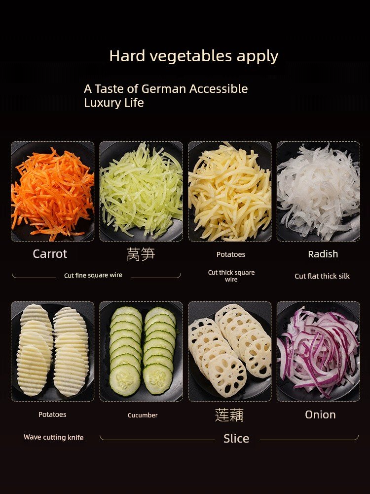 Hand-Cranked Shredded Potatoes Cut Grater Multifunctional Slicer Radish Grater Roller image 3