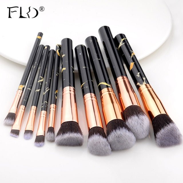 15Pcs Cosmetic Powder Eye Shadow Foundation Makeup Brushes Tool Set image 15