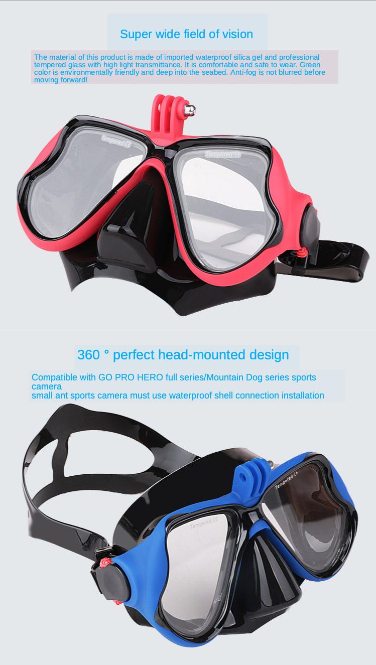 Diving Snorkeling Anti-fog swimming Goggles Camera Tube Mask Set image 26