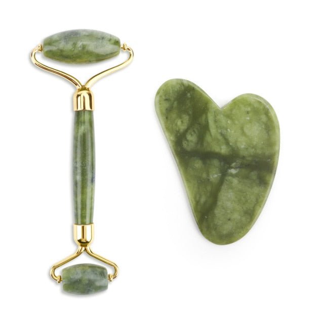 Rose Quartz Roller Slimming Face Massager | Natural Jade Facial Massage Roller Stone image 14