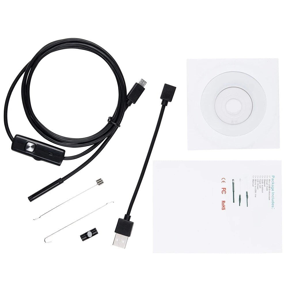 Endoscope USB Android Endoscope Camera Waterproof Inspection Borescope Flexible Camera 5.5mm 7mm for Android PC Notebook 6LED image 9
