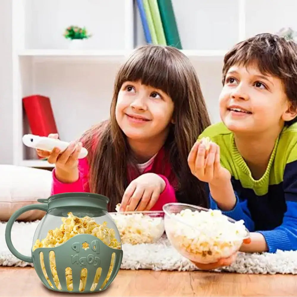 High Boron Glass Popcorn Maker Jar 2.13L | Homemade Microwave Popcorn Air | Popcorn Popper Snack | Popcorn Self-Popping Kettle image 12