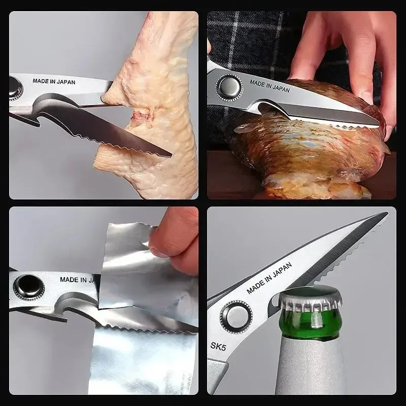 Professional 8.5-Inch Stainless Steel Kitchen Scissors ‚Äì Aluminum Alloy Handle, Ideal for Cutting Chicken Bones, Meat, and Fish image 11