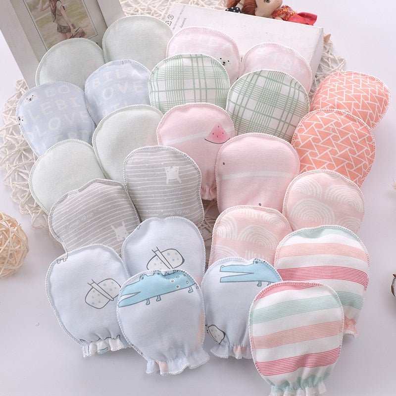 100% Cotton Baby Anti Scratching Newborn Mittens Gloves image 2