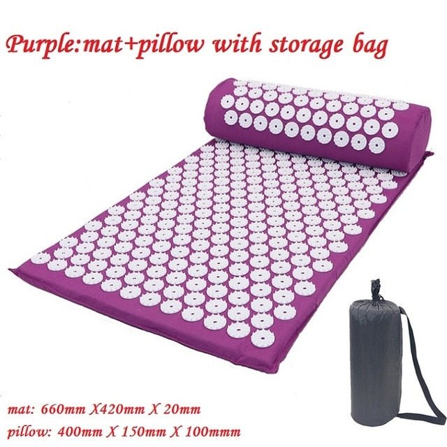 Acupressure Massage Yoga Mat with Pillow – Relaxation, Pain Relief, and Stress Reduction Set image 7