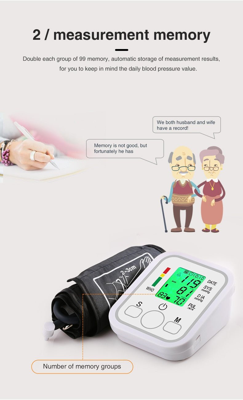 Saint Health Automatic Upper Arm Blood Pressure Monitor – Accurate Sphygmomanometer for Arterial Pressure Measurement image 2