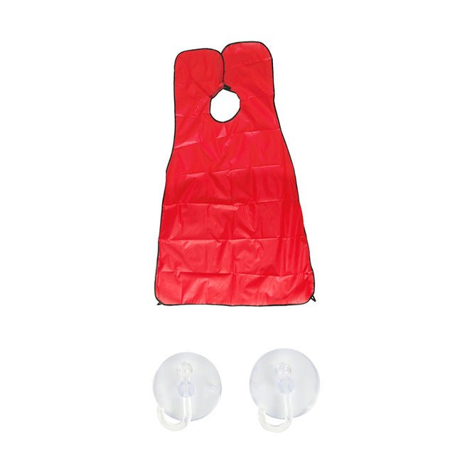 Pongee Beard Shave Apron Bib Trimmer and Razor Holder Rack image 2