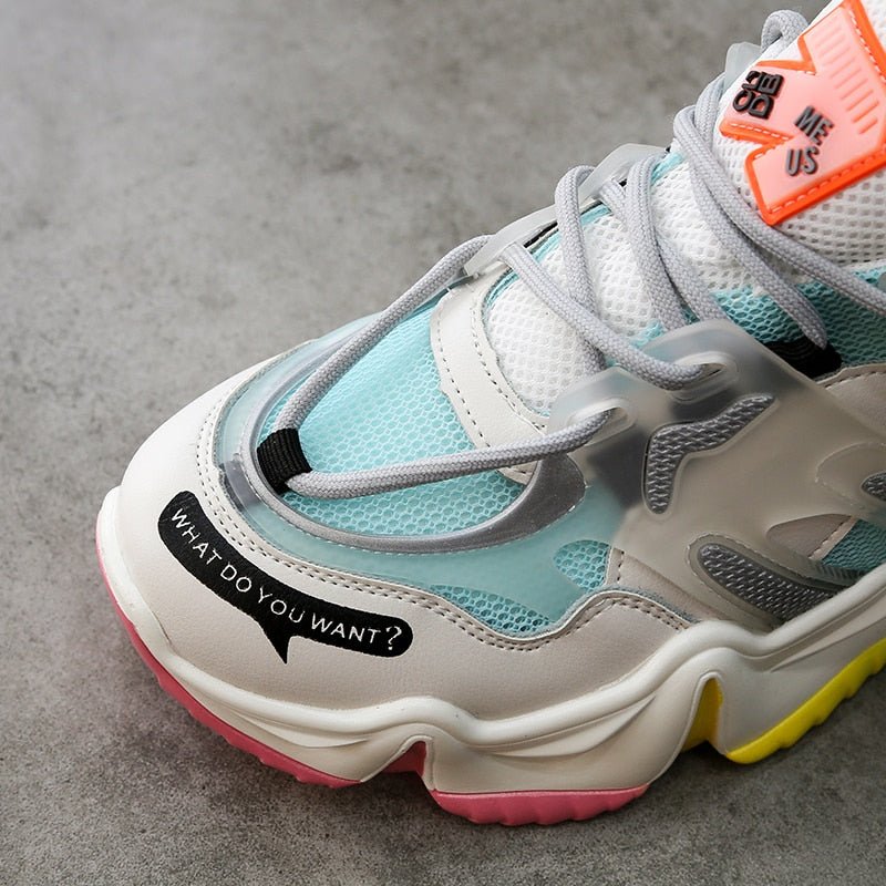 Women Vulcanize Breathable Rainbow Color Fashion Casual Sneakers image 2