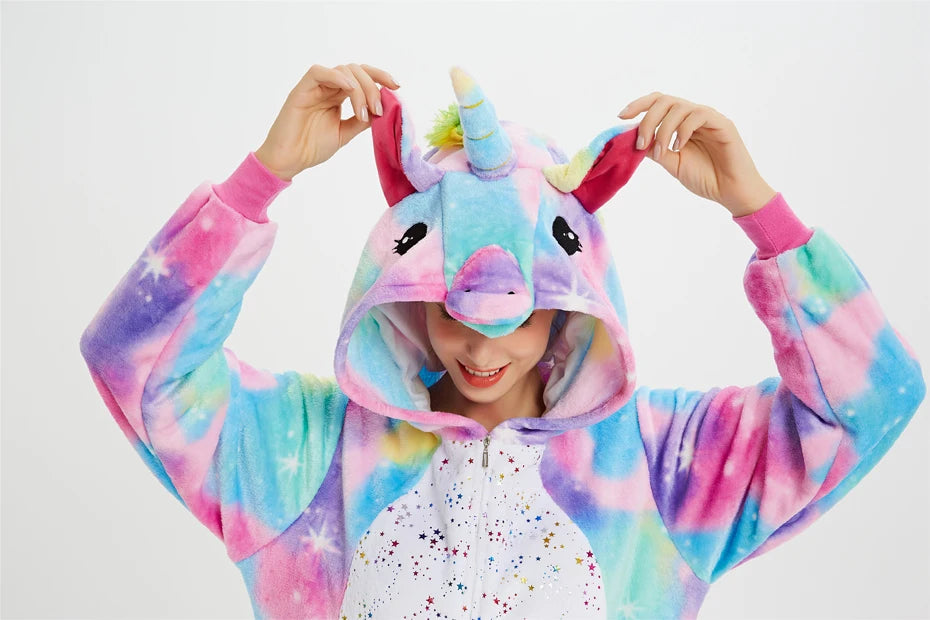 Kigurumi Unicorn Pajamas ‚Äì Kids‚Äô Animal Onesies for Boys & Girls, Warm Winter Homewear image 24