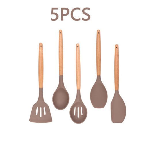 Heat Resistant Non-Stick Silicone Kitchenware Cooking Utensils Set With Storage Box Tools image 14