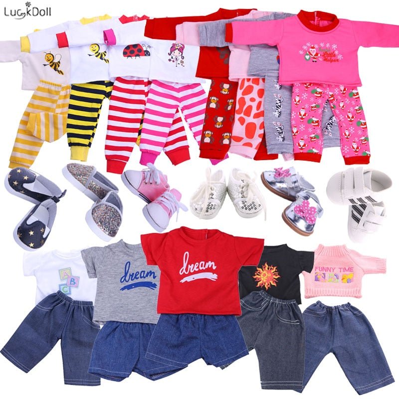 13 Styles Pajamas, Nightgown and Sleepwear Fit | 18 Inch American & 43CM Baby Doll Clothes Accessories image 0