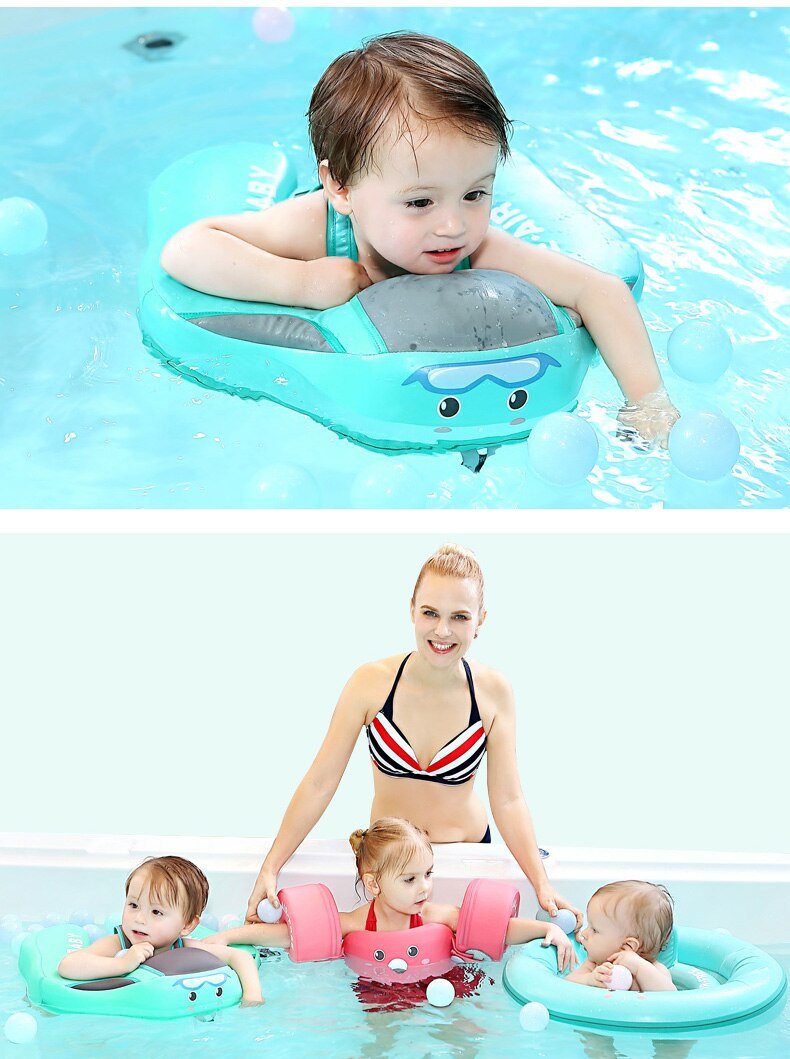 Solid Non-inflatable Baby Swimming Ring Float Swim Trainer Sunshade image 8
