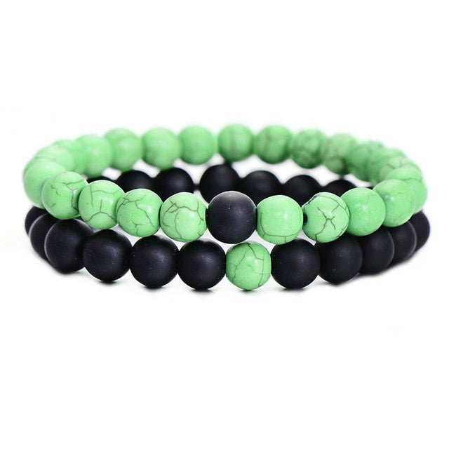 2Pcs/Set Couples Classic Natural Stone Beaded Bracelets image 5