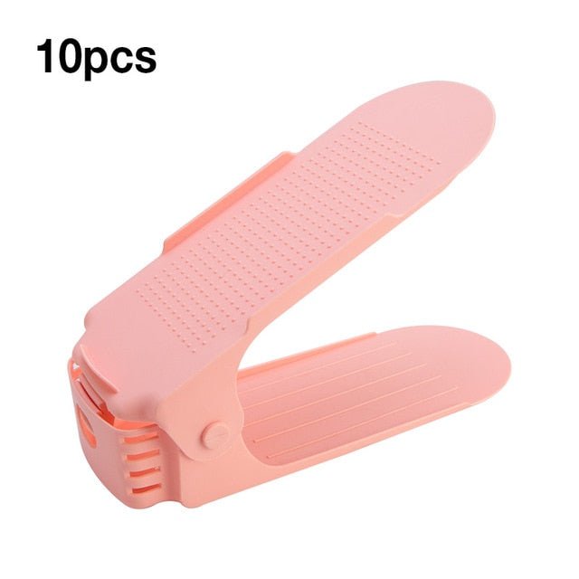 10pcs Durable Adjustable Shoe Organizer - 10pcs---pink 1 image
