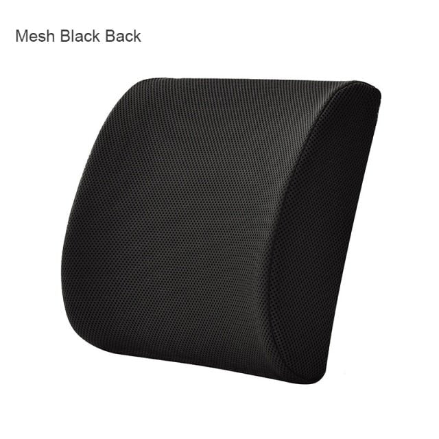 Orthopedic Hemorrhoid Seat Cushion Memory Foam Car Seat Cushion Set Slow Rebound Office Chair Waist Support Coccyx Pain Relief - Mesh Black Back image