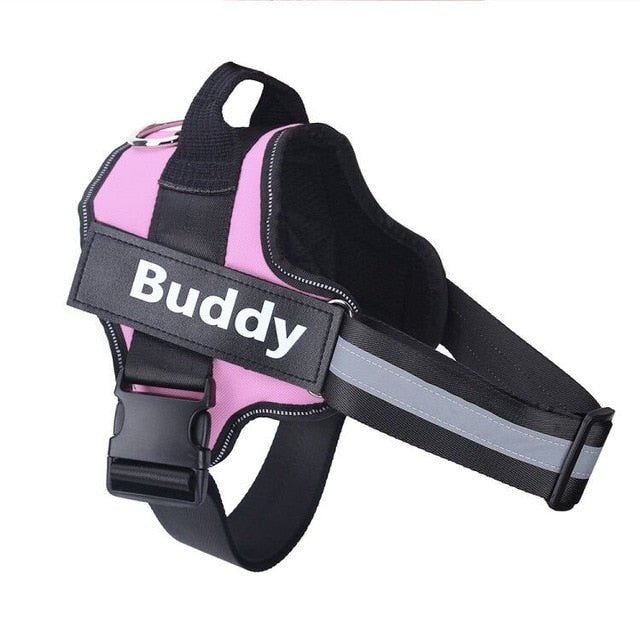 Breathable and Adjustable Reflective Dog Harness - pink, XL image