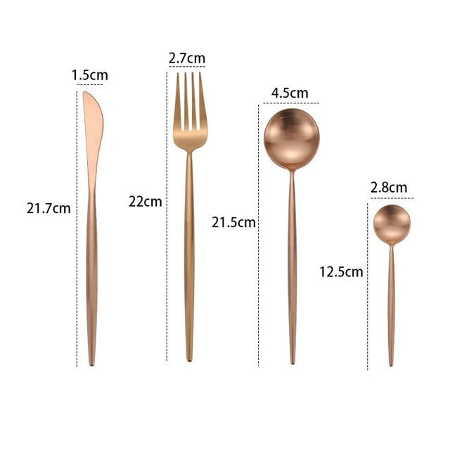 Gold Stainless Steel Cutlery Set image 26