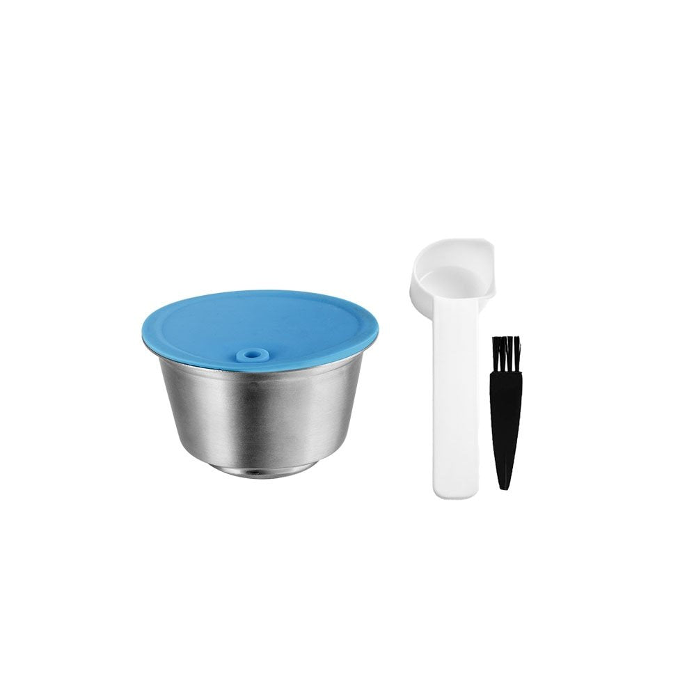 icafilas Reusable Dolce Gusto Capsule Silicone Cover Dolci Gusto Coffee Machine Refillable STAINLESS STEEL Plastic Coffee Pod - 1 Capsule image