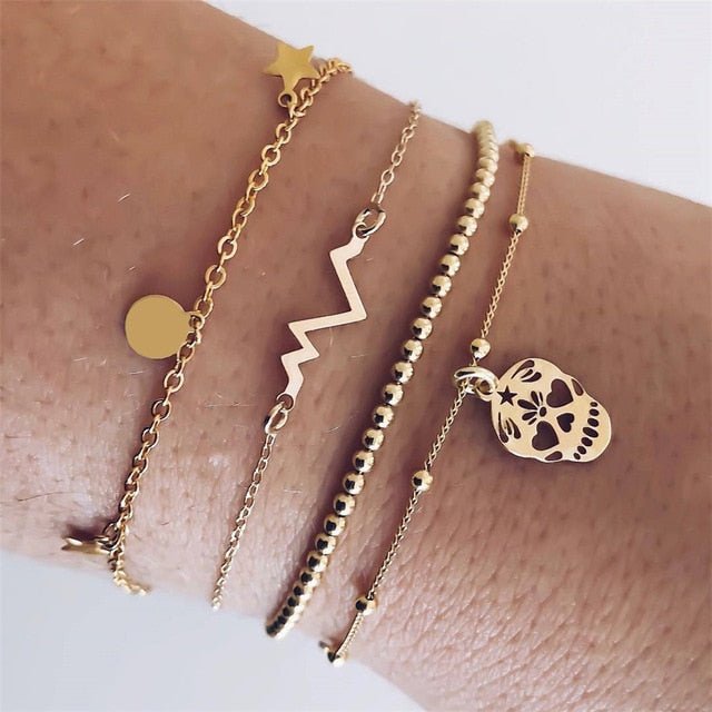 Turtle Heart Pearl Wave LOVE Crystal Marble Charm Bracelets for Women image 3