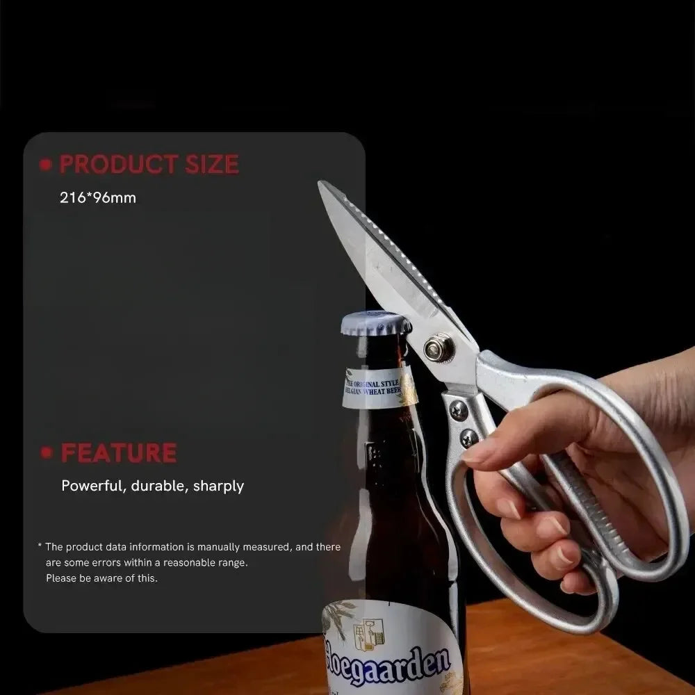 Professional 8.5-Inch Stainless Steel Kitchen Scissors ‚Äì Aluminum Alloy Handle, Ideal for Cutting Chicken Bones, Meat, and Fish image 9