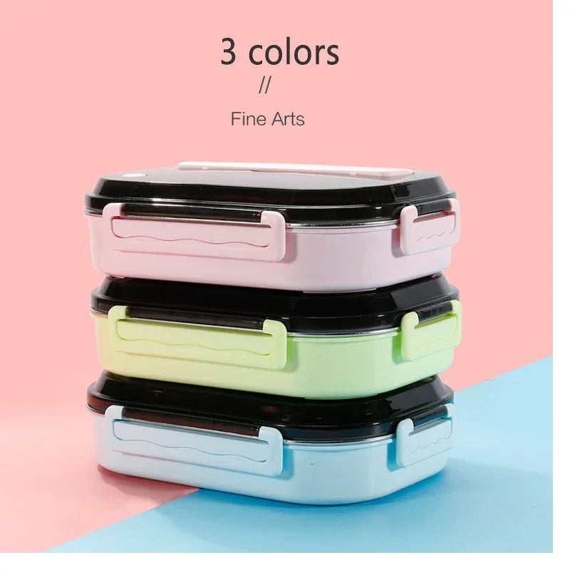 304 Stainless Steel Insulated Lunch Box with 4 Compartments and Soup Bowl image 4