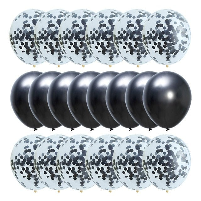 20pcs Confetti Chrome Birthday Party Decors Wedding Decoration New Year Balloon Set image