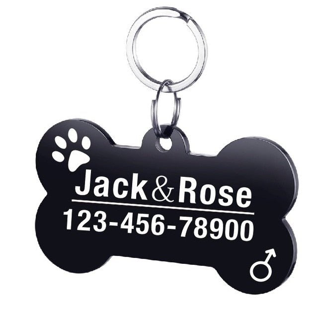 Stainless Steel Personalized Pet Tags for Cats and Dogs image 0