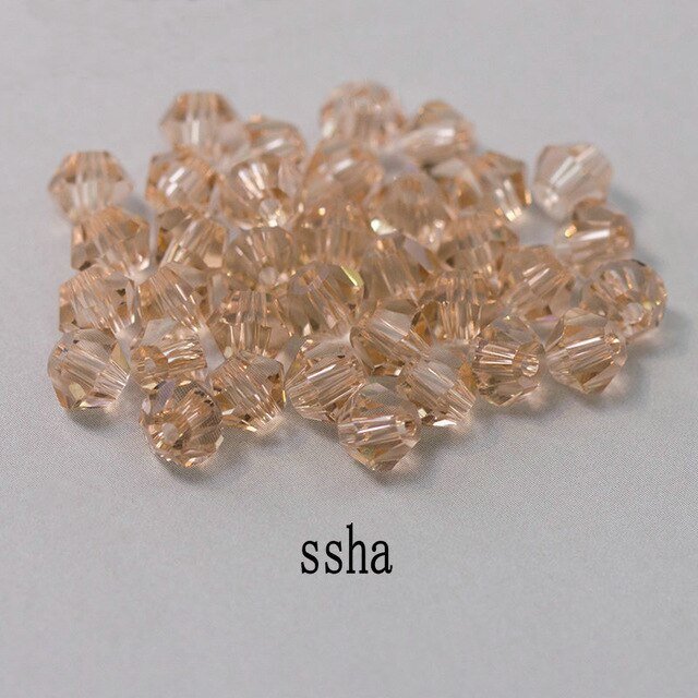 4mm Shiny Crystal Bead Set | Bicone Beads Glass Beads Loose Spacer Beads for bracelet DIY Jewelry image