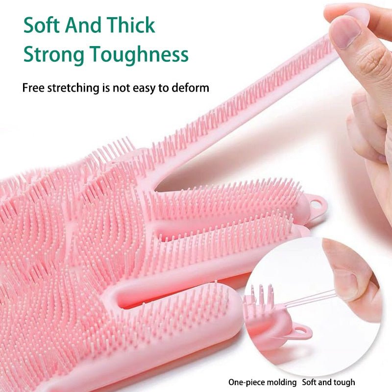 2PCS Multifunction Silicone Dishwashing Cleaning Gloves image 19