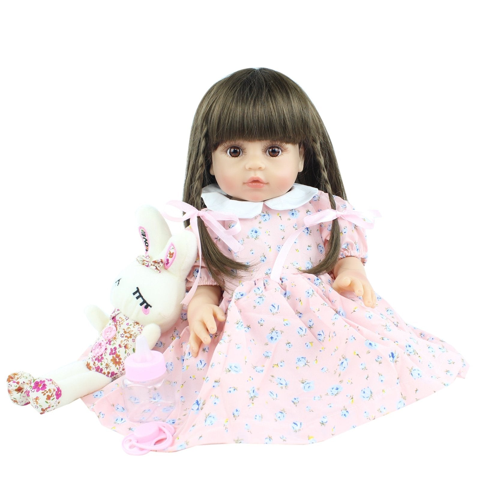 48CM Full Silicone Reborn Lifelike Super Toddler Baby Kid Toy Doll image 13
