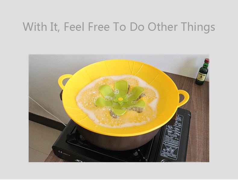 Silicone Lid Spill Stopper Cover For Pots and Pans image 1