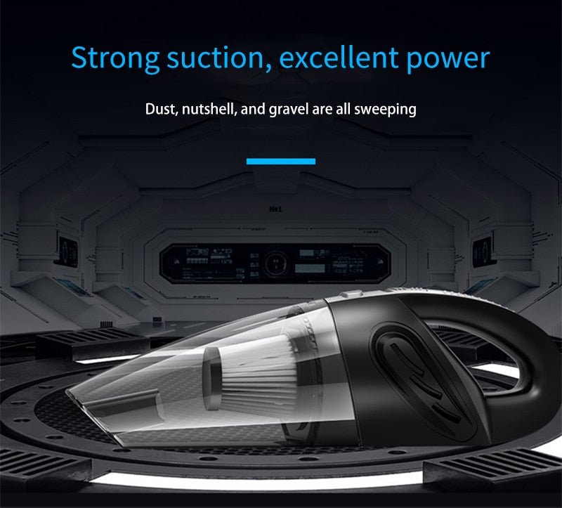 4800pa Strong Power Car Vacuum Cleaner with Handbag | Handheld Cordless Portable Powerful Cyclone Suction Rechargeable Vacuum Cleaner image 1