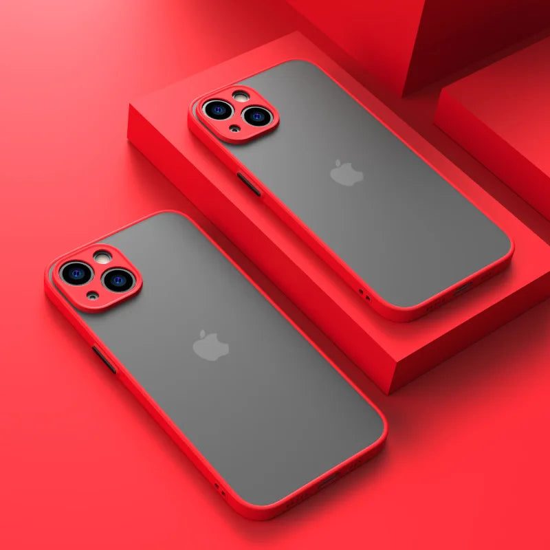 Luxury Shockproof Armor Matte Case For iPhone 14 13 11 12 Pro Max Mini XR XS X 7 8 Plus Soft Silicone Bumper Clear Hard PC Cover image 9