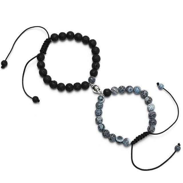 2Pcs/Set Couples Classic Natural Stone Beaded Bracelets image 18