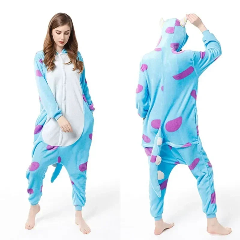 Unisex Animal Onesies for Adults | Unicorn, Lion, Panda, Cat Kigurumi Pajamas & Winter Sleepwear image