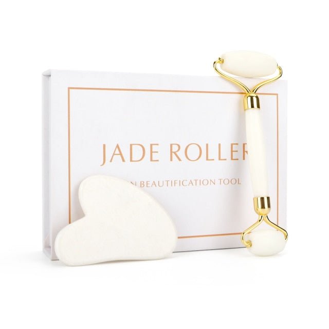 Rose Quartz Roller Slimming Face Massager | Natural Jade Facial Massage Roller Stone image 7