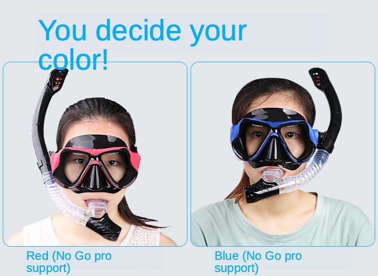 Diving Snorkeling Anti-fog swimming Goggles Camera Tube Mask Set image 5