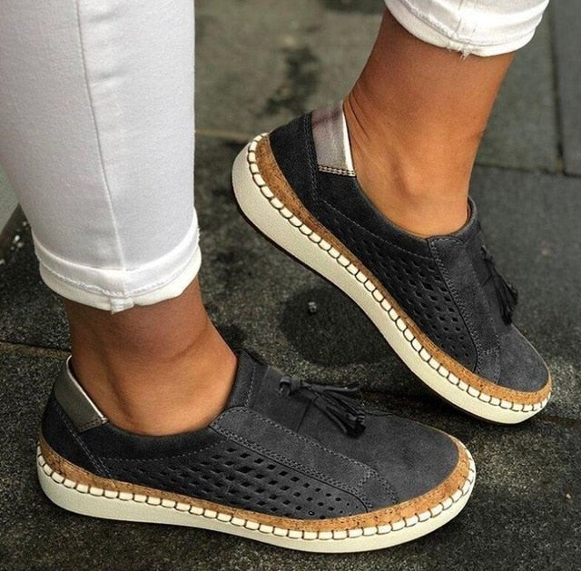 Hand-stitched Breathable Hollow-Out Women's Sneaker image 0