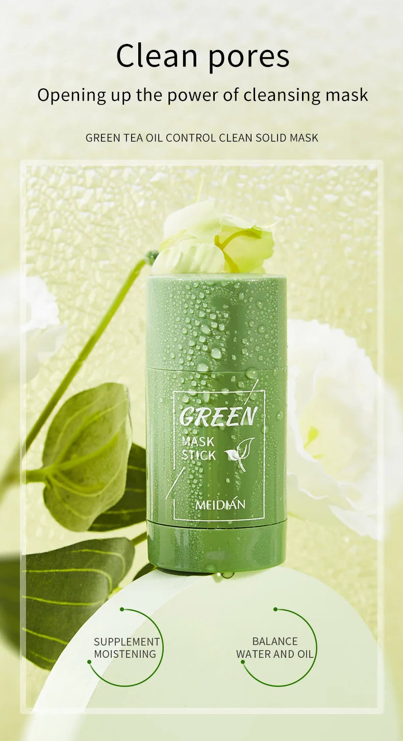 40g Cleansing Green Tea Bar Mask | Cleansing Mud Bar Mask Oil Control | Anti Acne Eggplant Skin Care Whitening Shrinkage Pore image 11