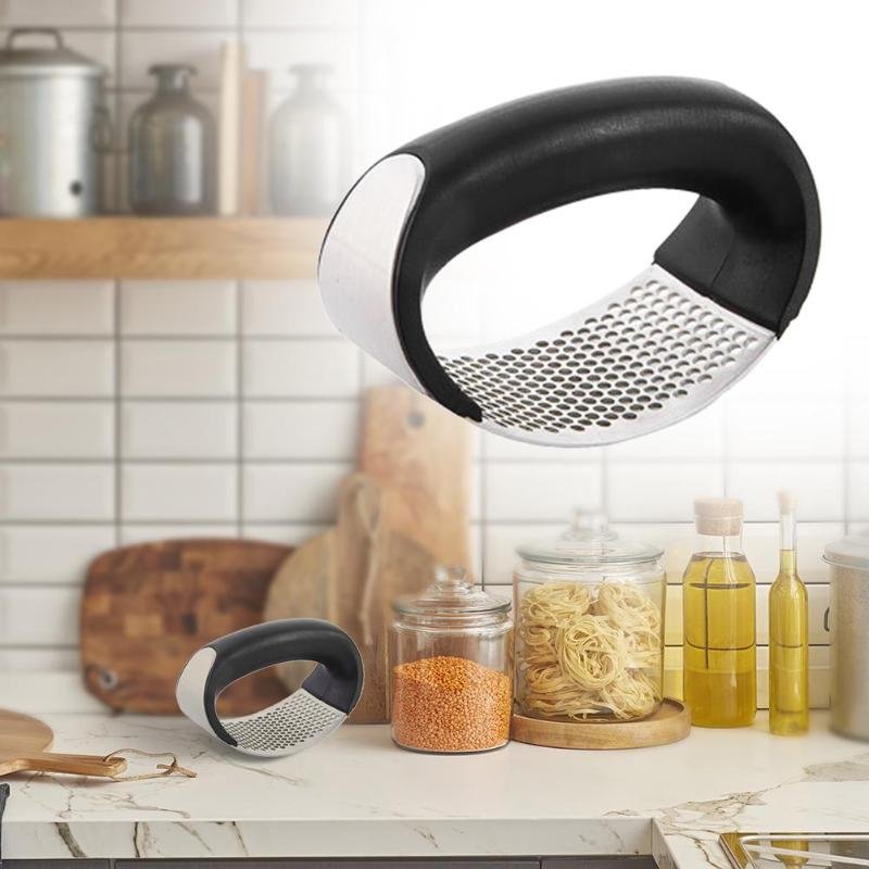 Multi-function Manual Garlic Presser | Garlic Grinding Chopper| Stainless Steel Garlic Slicer image 4