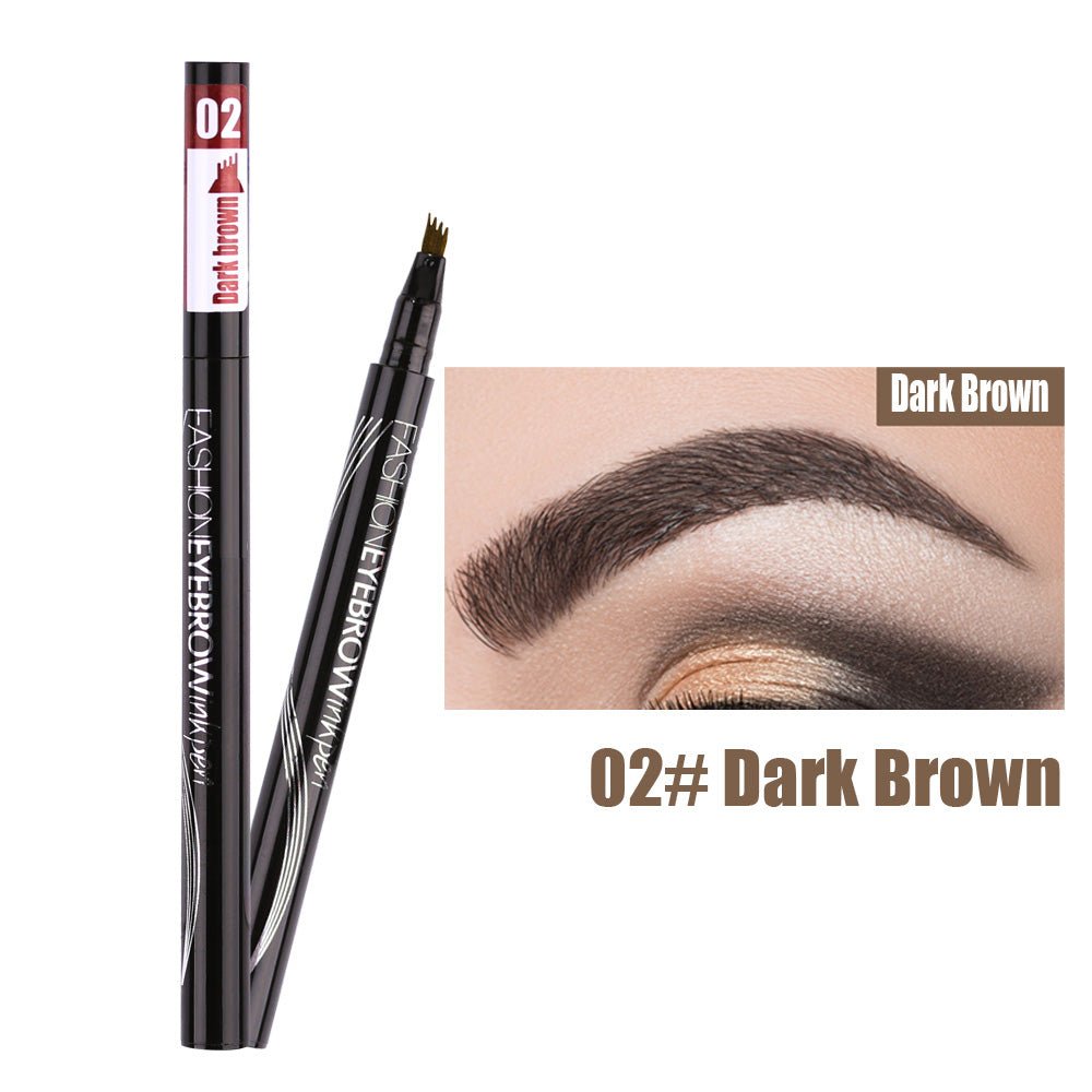 Waterproof Natural Eyebrow Pen Four-claw Eye Brow Tint Makeup three Colors Eyebrow Pencil Brown Black Grey Brush Cosmetics image 10