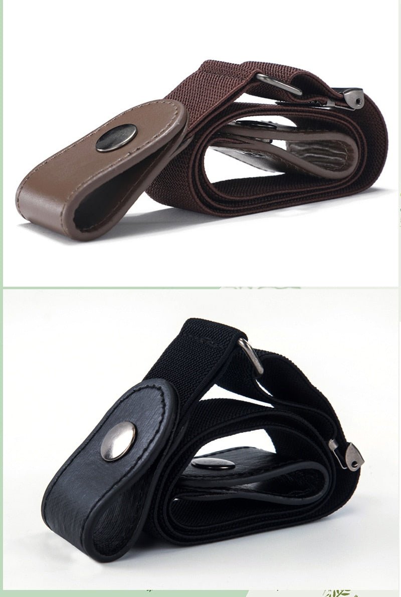 NO.ONEPAUL Jeans Women's punk style buckle-free belt | Slim Sports Trendy comfortable Elastic No-buckle Belt image 0